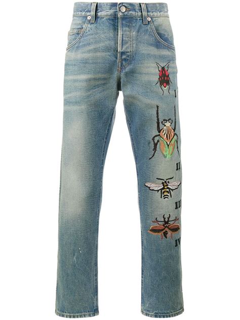 gucci jeans campari blu vestito|gucci tapered jeans.